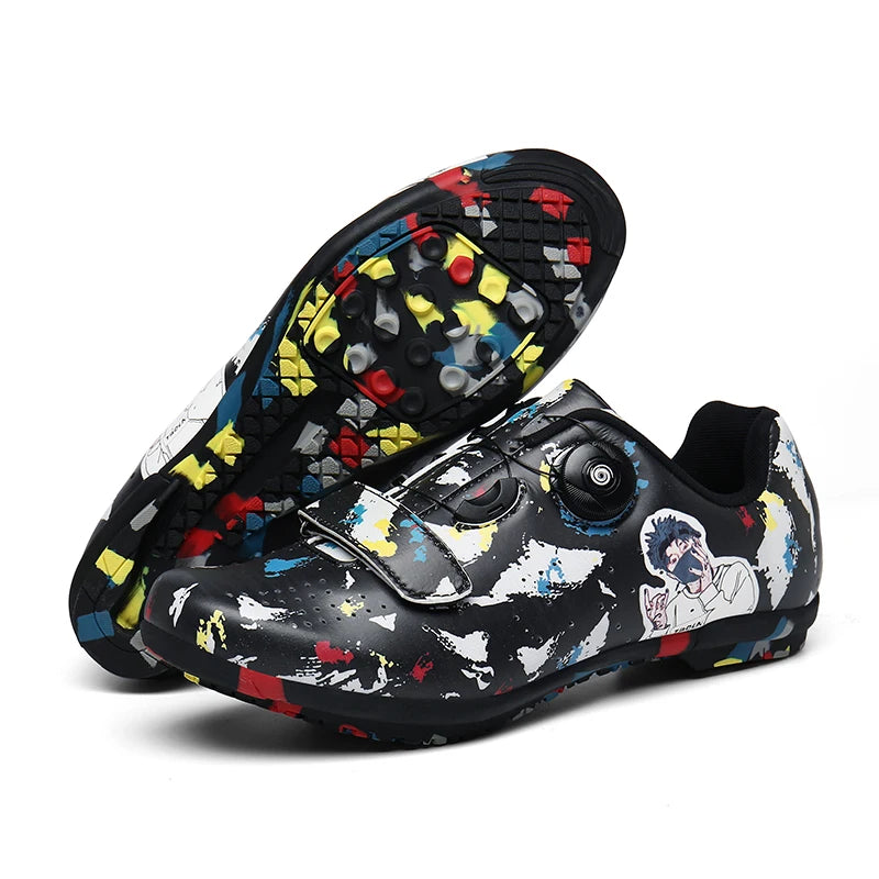 New Men's and Women's Bicycle Shoes,Outdoor Cycling Shoes,Three Functional Soles,Professional Training Shoes