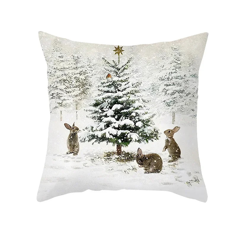 New Years Gifts Christmas Ornaments Pillow Cases Merry Home Decorations Cushion Covers