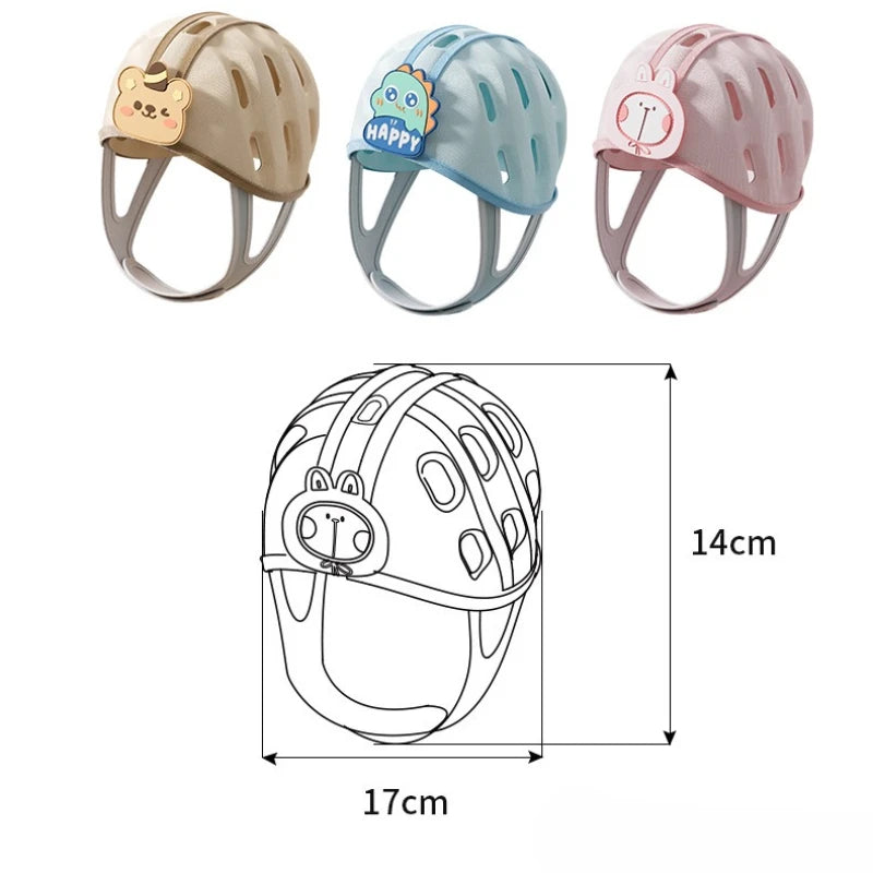 Baby Anti Fall Hat Infant Learn To Walk Head Protection Safety Hat Thickened Anti-collision Breathable Child Safety Protection