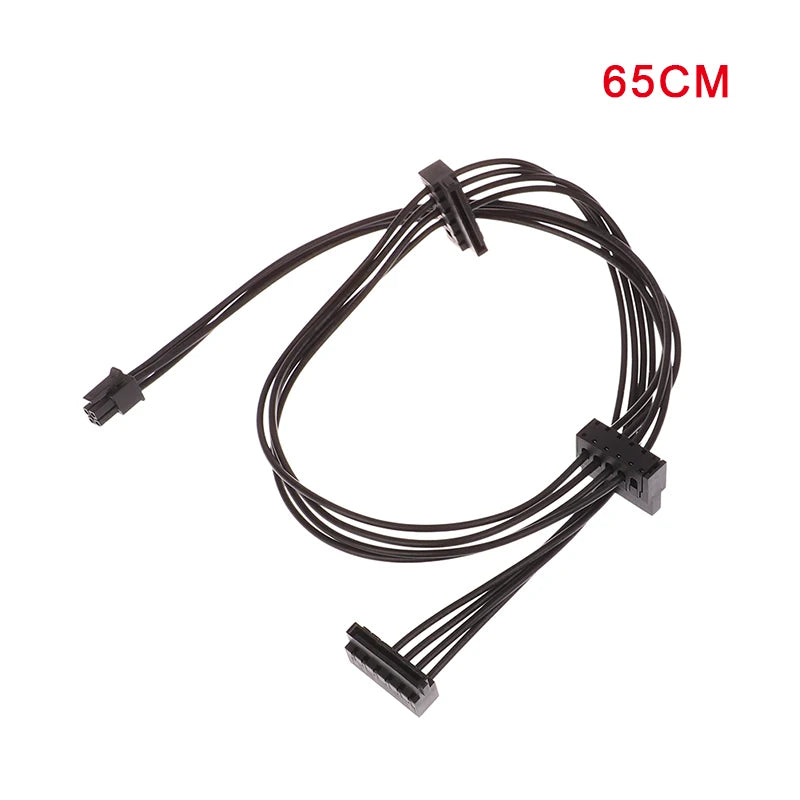 35/45/65cm Mini 4 Pin to One/Two/Three SATA Power Supply Cable For Main Board Interface SATA SSD HDD Cable Power Supply Cable