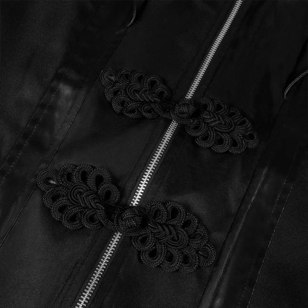 New European and American Men's Formal Attire - Medieval Retro Costume Men's Mid-Length Punk Retro Tailcoat