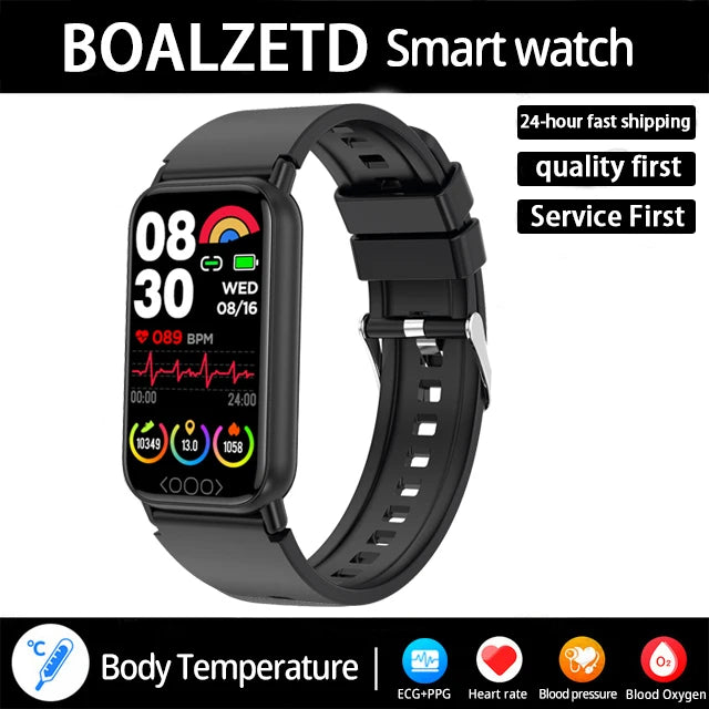 2025 New ECG+PPG Smart Watch Men Heart Rate Uric Acid Blood Fat Call Reminder Health Smartwatch Women Waterproof For Xiaomi IOS