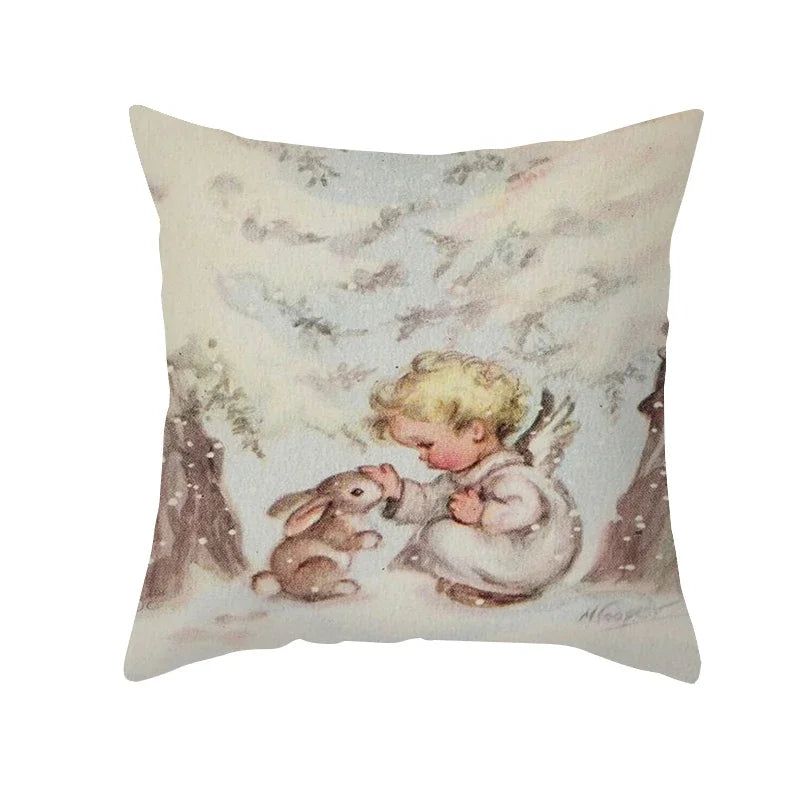New Years Gifts Christmas Ornaments Pillow Cases Merry Home Decorations Cushion Covers
