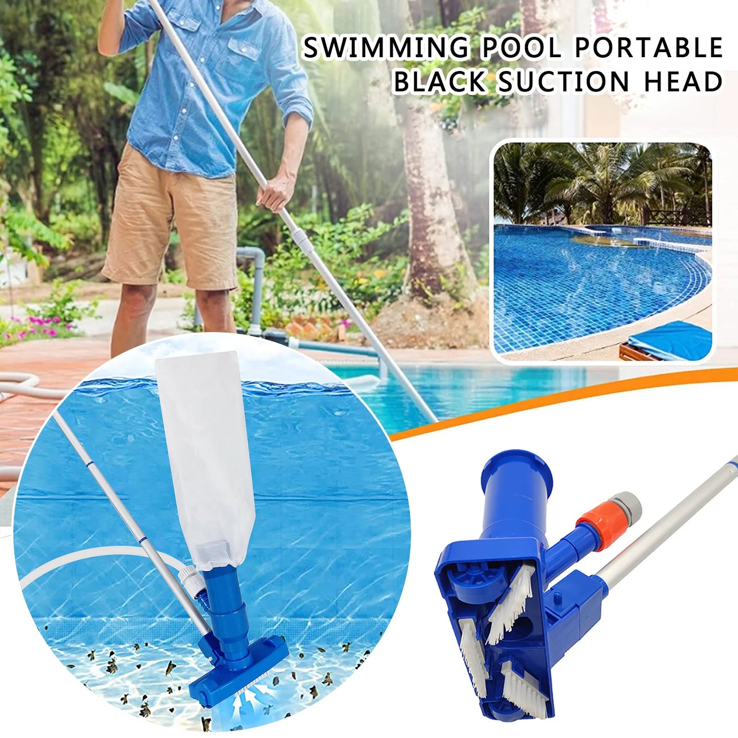 Pool Vacuum Jet Underwater Cleaner Kits Pool Vacuum Cleaning Kit Portable Fountain Cleaner Tools Durable Swimming Cleaning Tools
