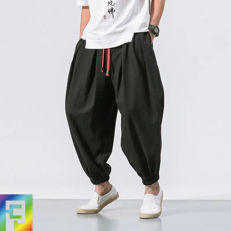 Men Harem Pants Male Casual Fashion Baggy Trousers Joggers Elasticated Trousers Sportswear Lantern Pants Pantalones Streetwear