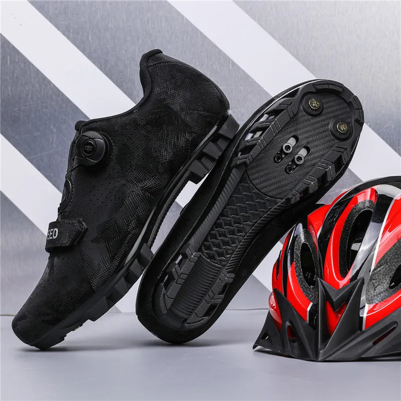 Cycling Shoes MTB Men SPD Road Dirt Bike Shoes Route Cleat Flat Sneaker Racing Women Bicycle Mountain Biking Shoes