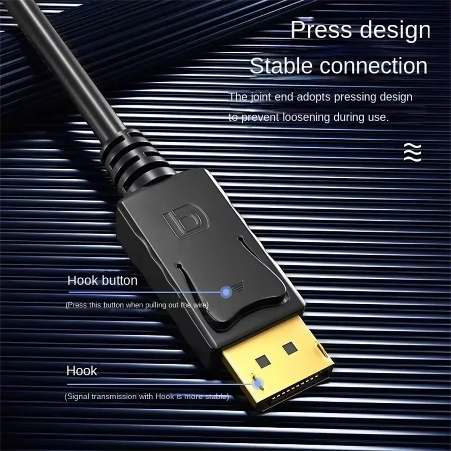DP DisplayPort To HDMI-Compatible 1.8m Cable 4K DisplayPort To HDTV Video Audio Cable For Computer Laptop TV Projector Monitor