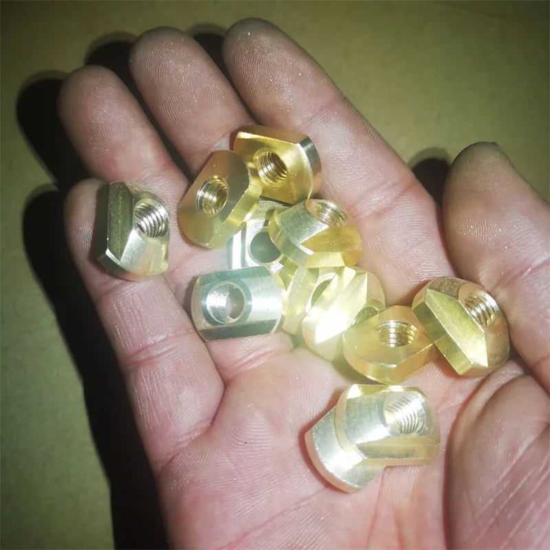 10 Or 20Pcs M8 Windsurf Hydrofoil Mounting Brass T-Nuts Water Sports Surfing All Hydrofoil Tracks Outdoors Surfing Accessories