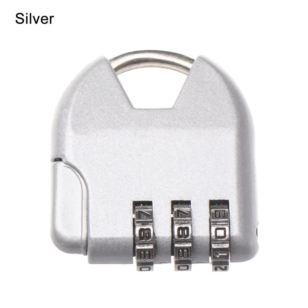 New Anti-Theft TSA Customs Code Lock Luggage Password Contrast Color Padlock 3 Digit Combination Cabinet Lock Security Tool