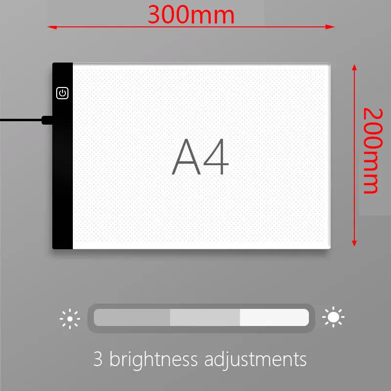 A4/A5 LED Drawing Copying Table Children Drawing Board Transparent Copying Table
