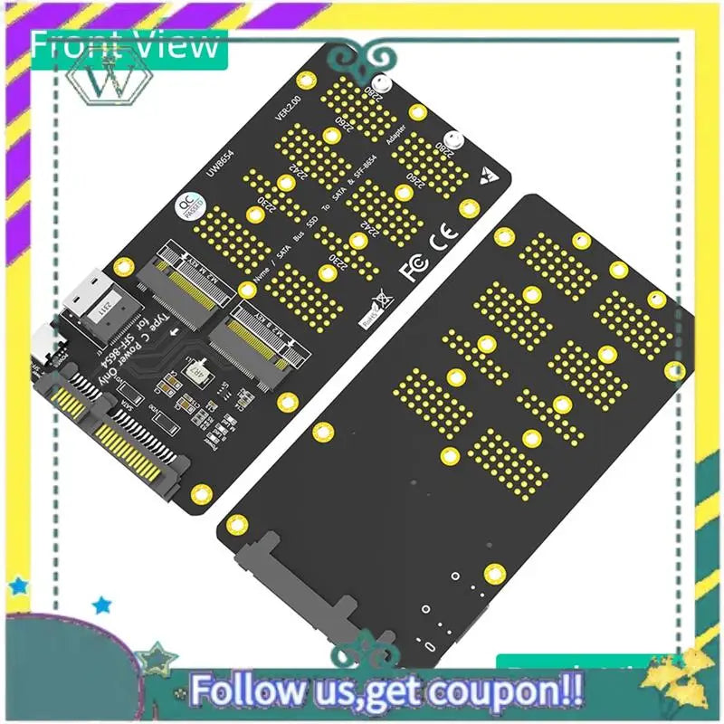 NEW 2 In 1 Combo M.2(NGFF) Nvme SSD/SATA-Bus SSD To SFF-8654 And SATA Adapter Easy Install Easy To Use