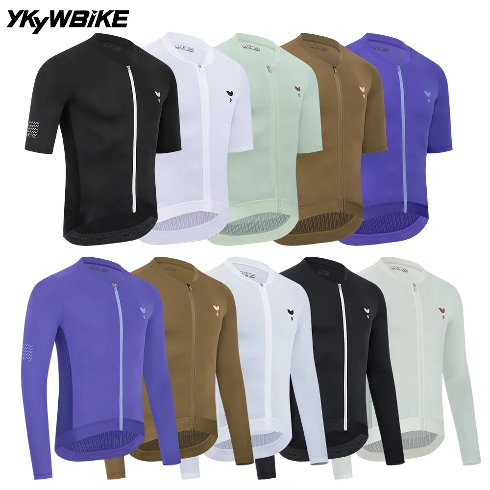 YKYWBIKE 2025 Men's Cycling Jersey Summer Spring Bicycle Shirt Road Bike Maillot Pro Team Breathable Cycling Clothes