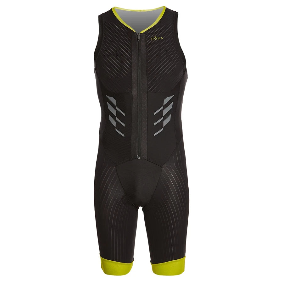 ROKA Triathlon Suit Men Short Sleeve Cycling Jersey Jumpsuit Triathlon Speedsuit Trisuit Ciclismo Hombre Ropa Running Clothing