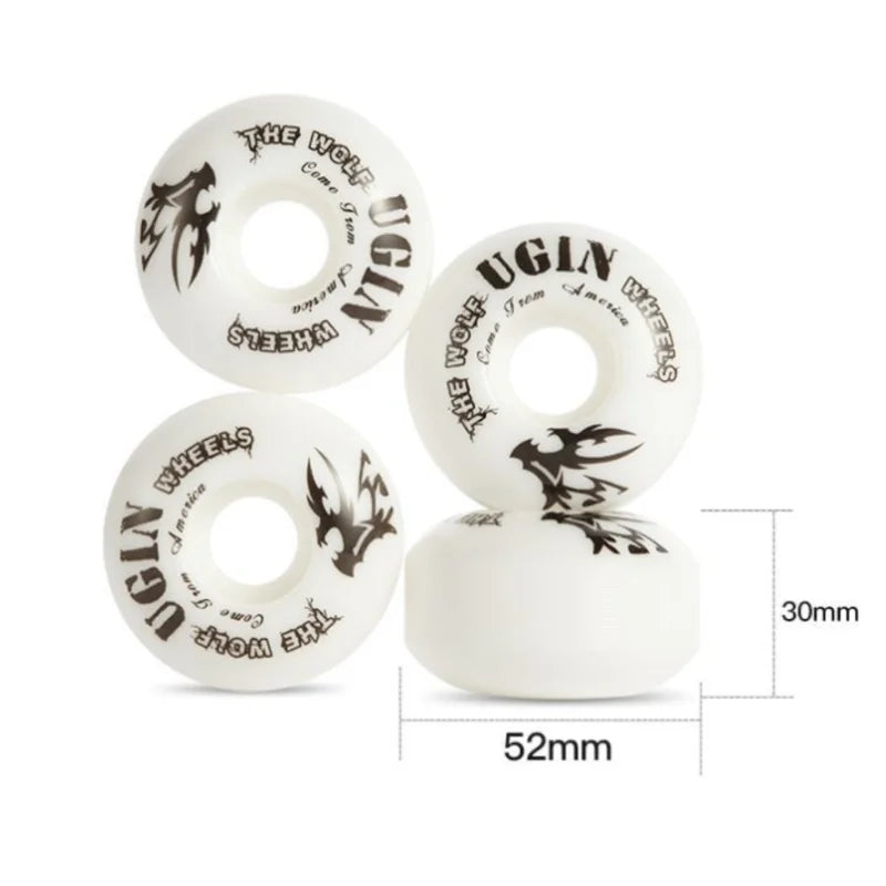 4Pcs/Set Skateboard Wheels PU Roller 52x30mm 95A Soft Longboard Skateboard Wheels Double Rocker Skateboard Parts