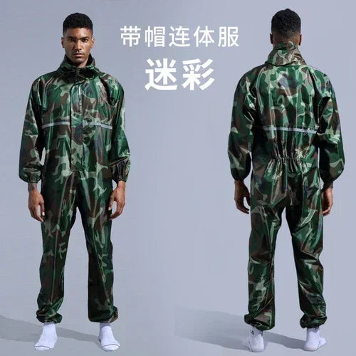 Raincoat /Conjoined Men Raincoat/overalls Men and Women Fission Rain Suit Rain Coat Hooded Womens Raincoat