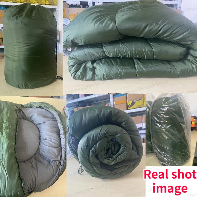 3.5KG Thickened and widened oversized sleeping bag -15 ℃ -25 ℃ cold waterproof warm outdoor cotton sleeping bag