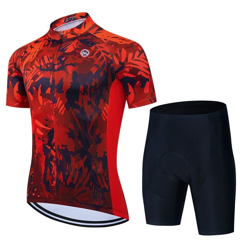 Men Cycling Clothing 2025 Short Sleeve Ropa Ciclismo Hombre Summer Breathable Cycling Set Triathlon Suit Bike Uniform 19D Gel