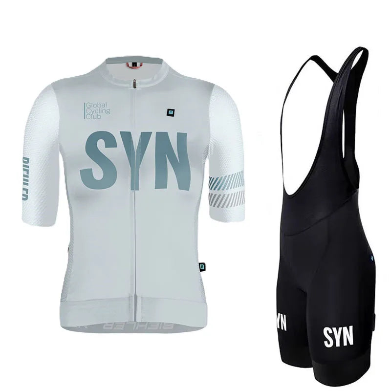 SYN Cycling jersey men's summer cycling set road cycling bib quick drying cycling suit breathable cycling shirt