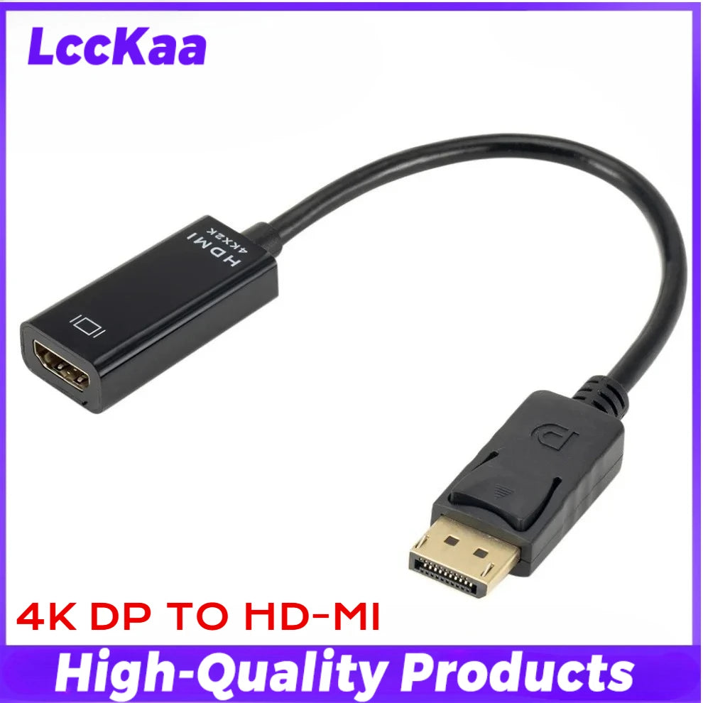4K DisplayPort To HDMI-compatible Cable 1080P DP To HDMI-compatible Converter Male To Female HD Video Audio Adapter for TV PC