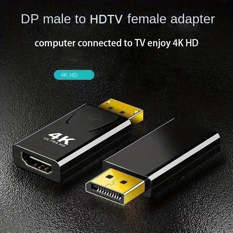 4K DP DisplayPort to HDMI-compatible Adapter Converter Display Port DP to HDMI-compatible HDTV Adapter Video Audio PC Laptop