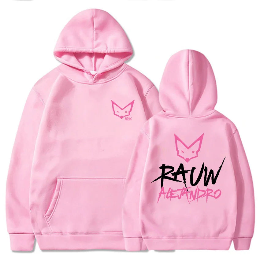 Men/Women Clothing Rapper Rauw Alejandro Saturno Hoodies Long Sleeve Casual Fleece Hooded Sweatshirt Sudadera Ropa Hombre Unisex