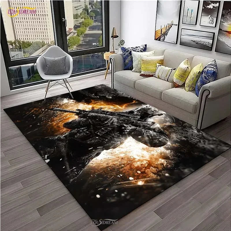 Call of Duty Game Carpet Living Room bedroom Sofa Coffee decorat yoga area rugs kitchen Door Un-Slip Mats Alfombra birthday gift