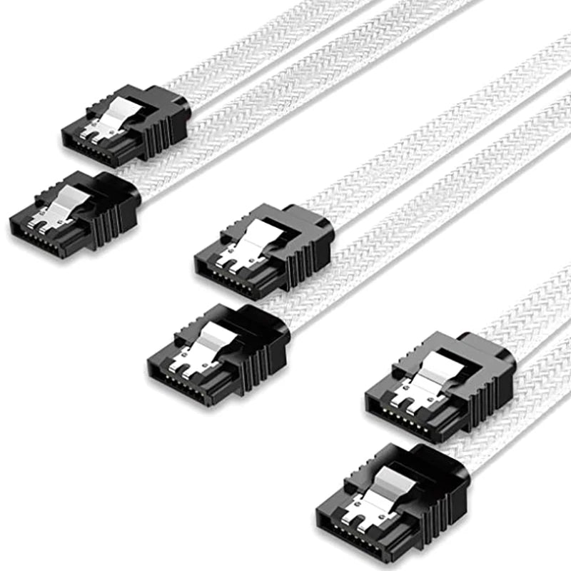 SATA 3.0 III SATA3 7pin Data Cable 6Gb/S SSD Cables HDD Hard Disk Drive Cord Line With Nylon Premium Sleeved