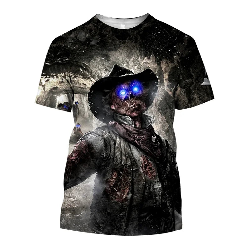 2024 Summer New Hot Call of Duty Game 3d Printed Men's T-shirt Fashion Casual Plus Size Loose Comfortable Breathable Top