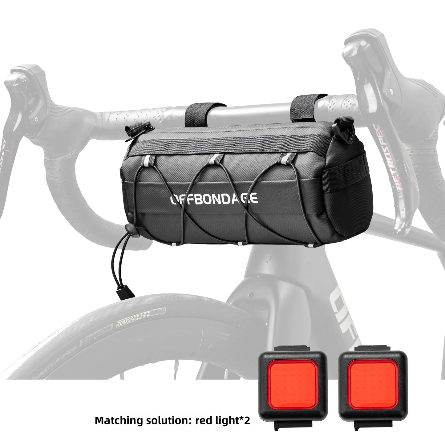 OFFBONDAGE Bike Bag Portable Handlebar Multi-purpose Large Capacity Backpack MTB Road Cycling Frame Tube Bag Elastic Band