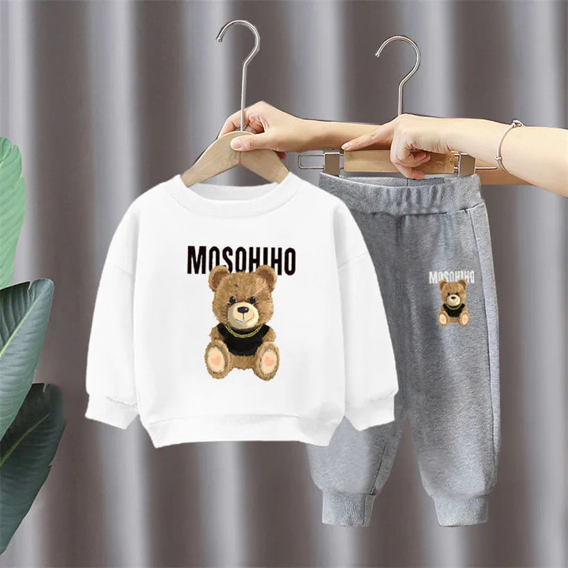 Children's Clothing Boy Sets Spring Autumn Mother Kids Girls Outfits Suits Baby Cute Sports Hoodie Trousers 2pcs Toddler Clothes