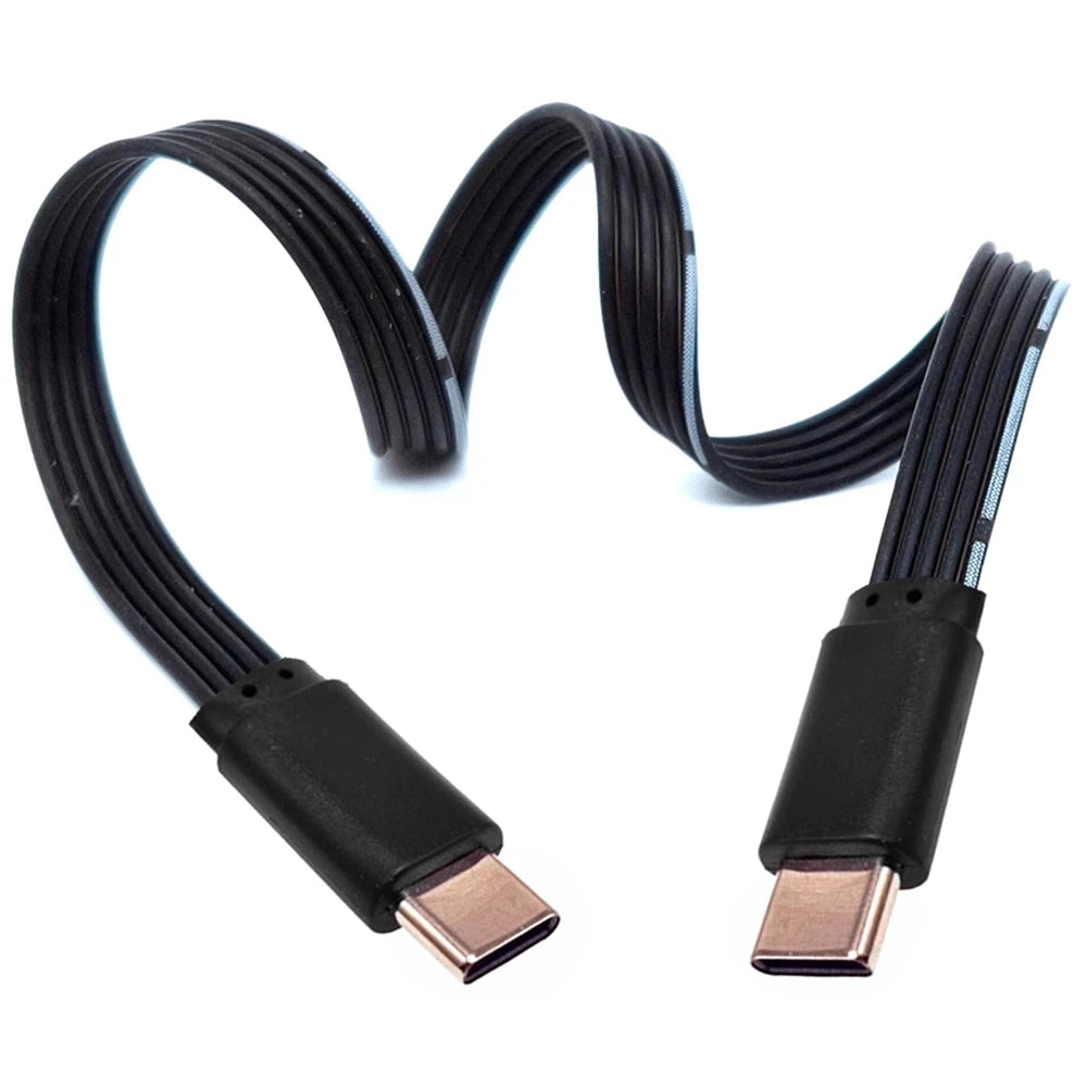 0.1m 0.2m 0.5m 1m Type-C 2.0 data cable forming flat high flexibility Type-C male to female support PD fast charging power suppl
