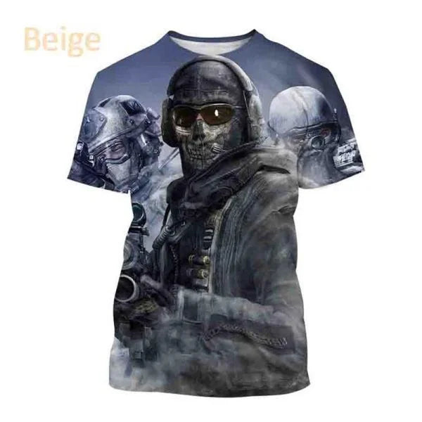 Call of Duty Warzone 3D Printed T-shirt Casual Summer Fashion Oversized Shooting Game Men and Women T-shirt Short Sleeve Top
