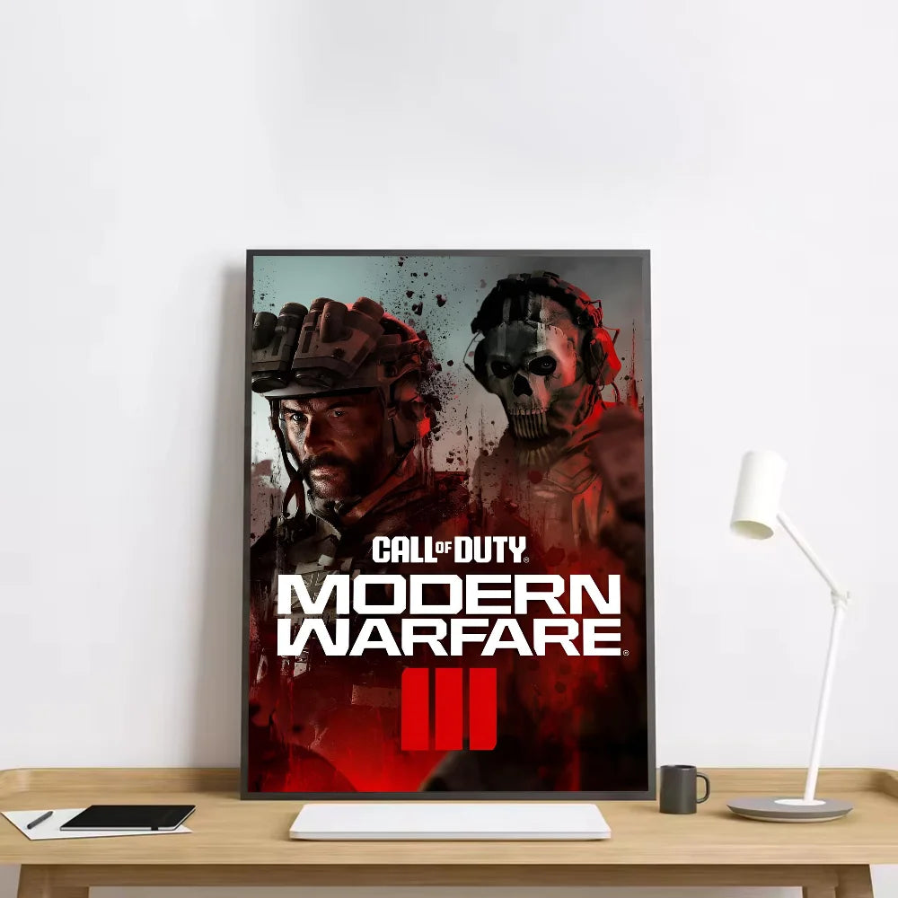 Modern Warfare Call Of Duty Poster HD art sticky wall waterproof home living room bedroom bar aesthetic decoration