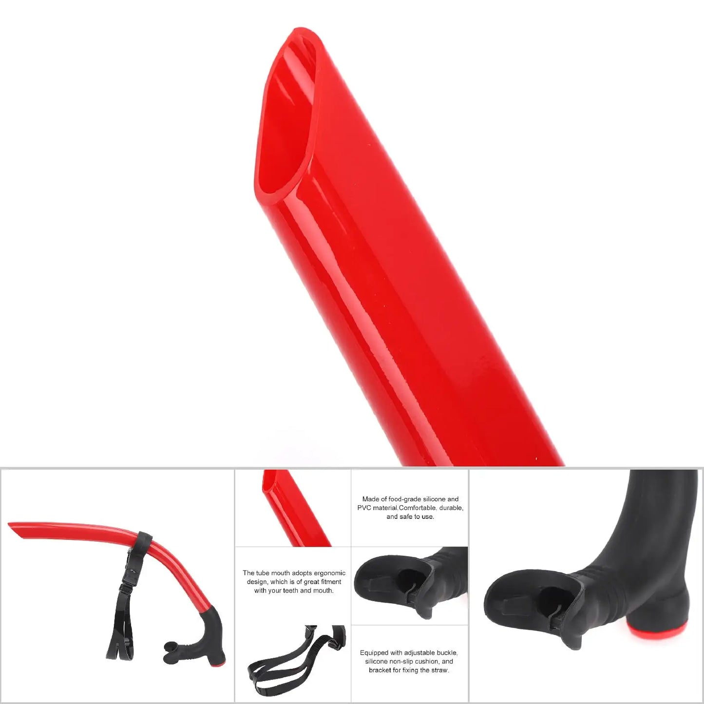 Front Snorkeling Breathing Tube Detachable Diving Snorkel With Mouthpiece For Snorkeling Diving Training