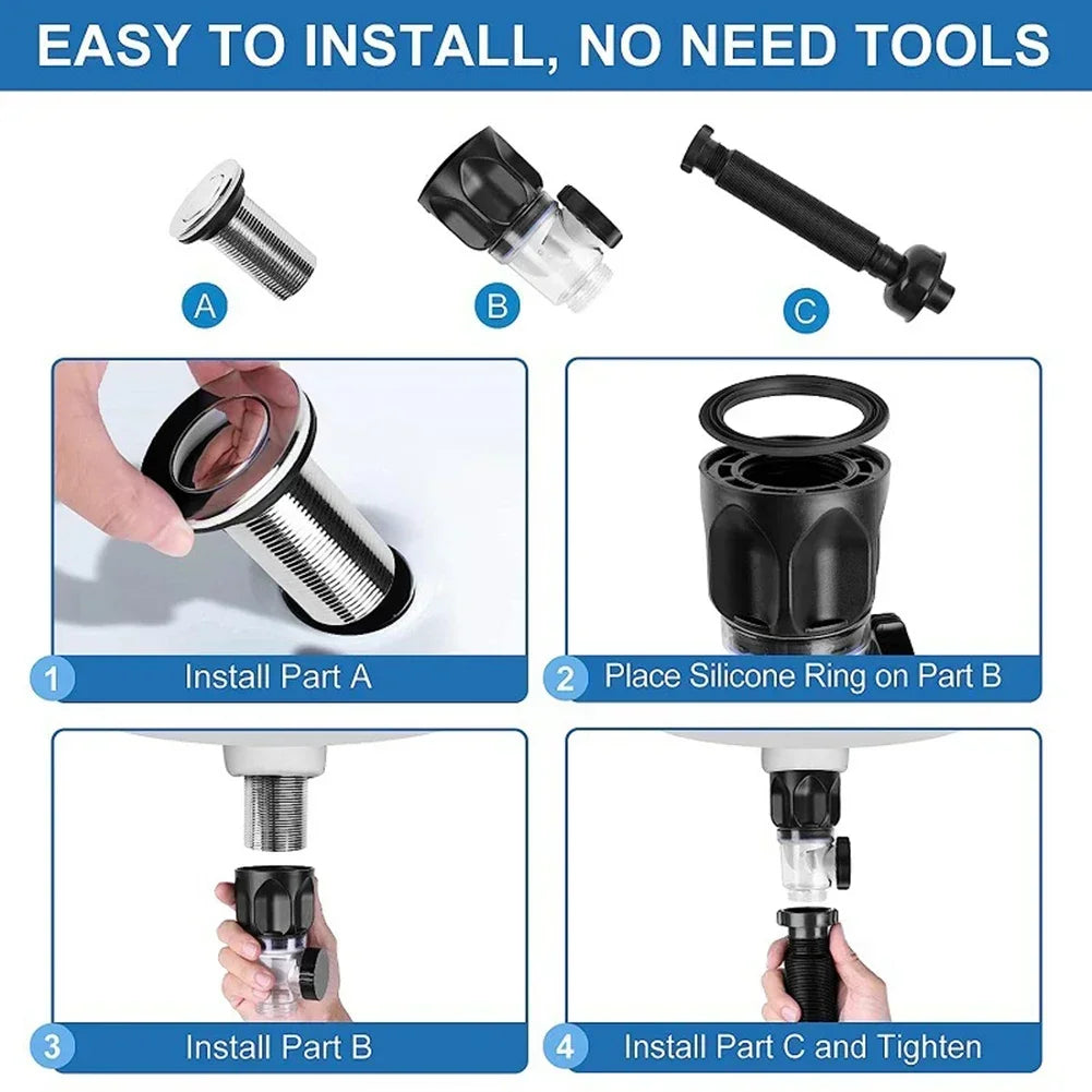 Bathroom Sink Drain Pipe Set Retractable Deodorant Sewer Drainage Water Hose Wash Basin Drainer Bathroom Kitchen Drain Access