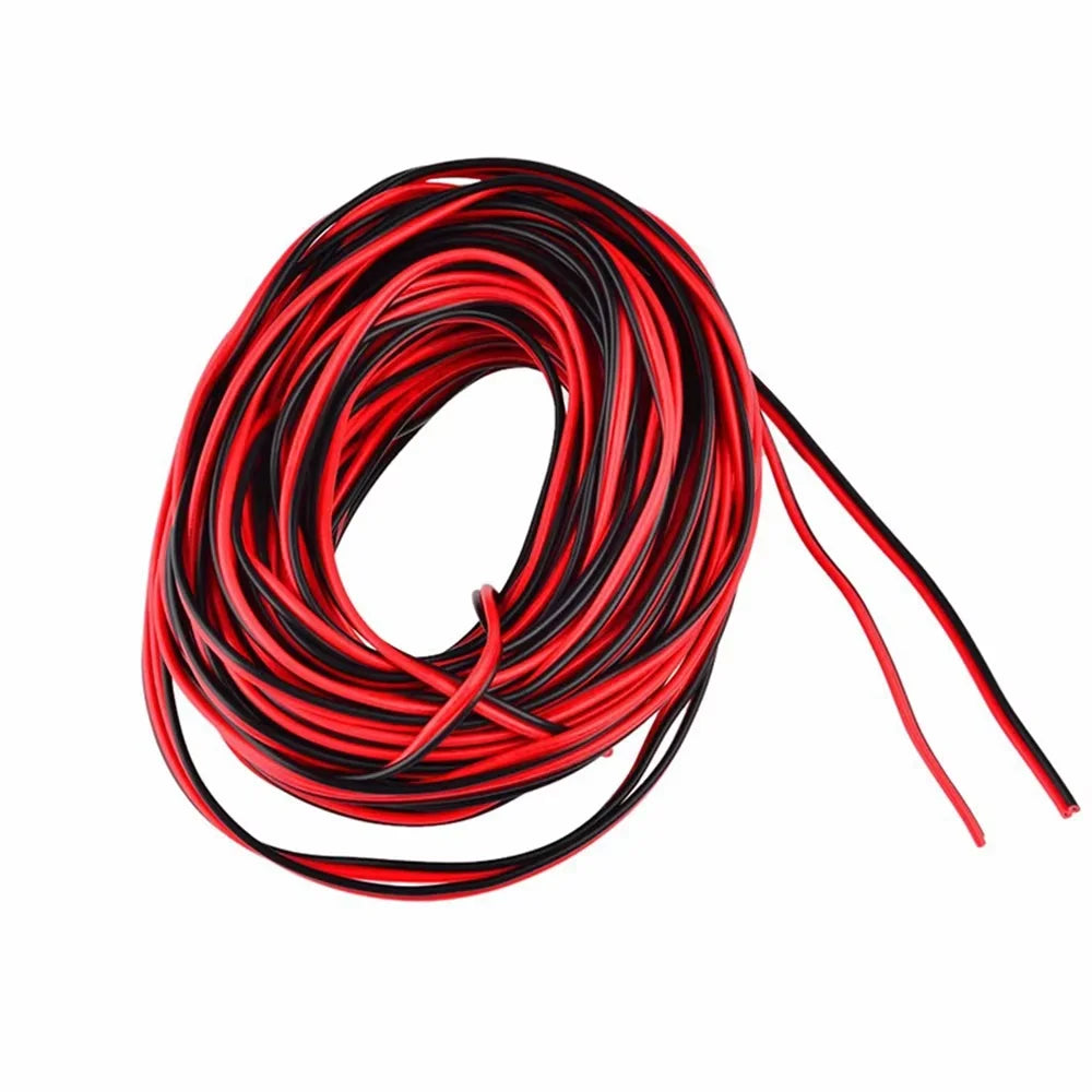 20 meters Electrical Wire Tinned Copper 2 Pin 22AWG insulated PVC Extension LED Strip Cable Electric Extend Cord B4