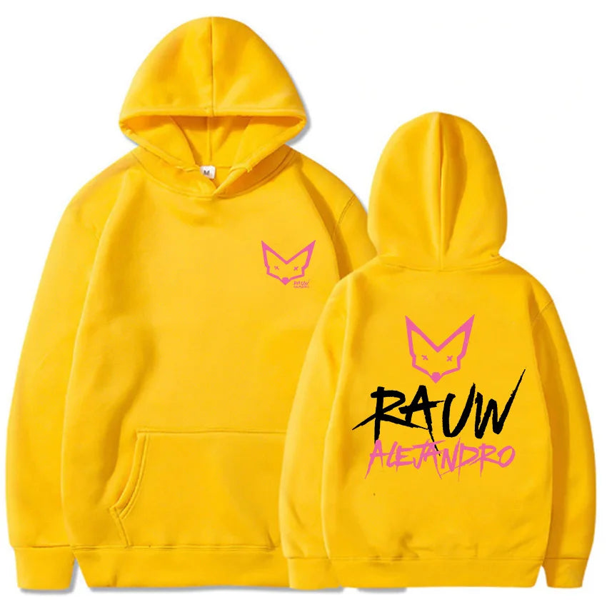 Men/Women Clothing Rapper Rauw Alejandro Saturno Hoodies Long Sleeve Casual Fleece Hooded Sweatshirt Sudadera Ropa Hombre Unisex