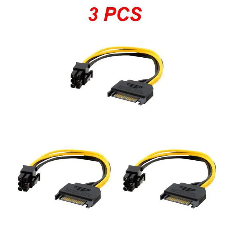 PCI Express 15 Pin to 6 Pin SATA Power Video Card Supply Adapter Cable 20cm