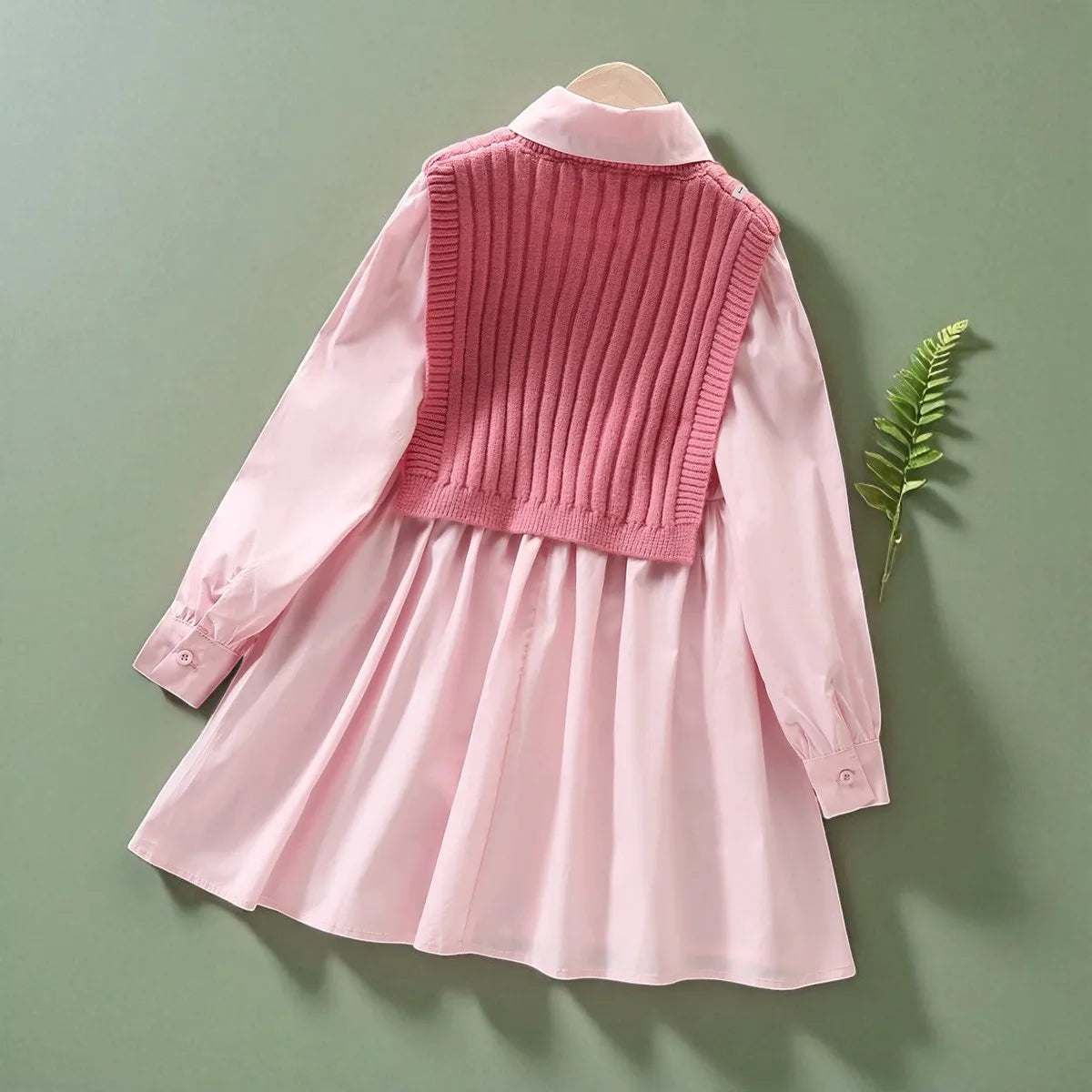 Baby Clothes Kids Party Dresses for Girls Outfits Teenagers Pink Shirt Dress Children Costumes Spring Autumen 6 8 10 12 13 Years