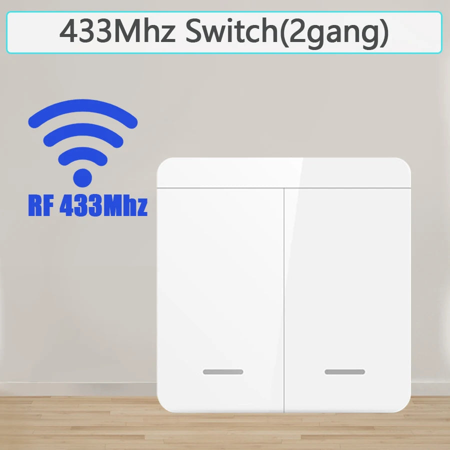 Wireless Smart Wall Switch RF 433Mhz Interruptor Light Switch Remote Control 1/2/3Gang Panel Receiver For Lamp Home Decoration