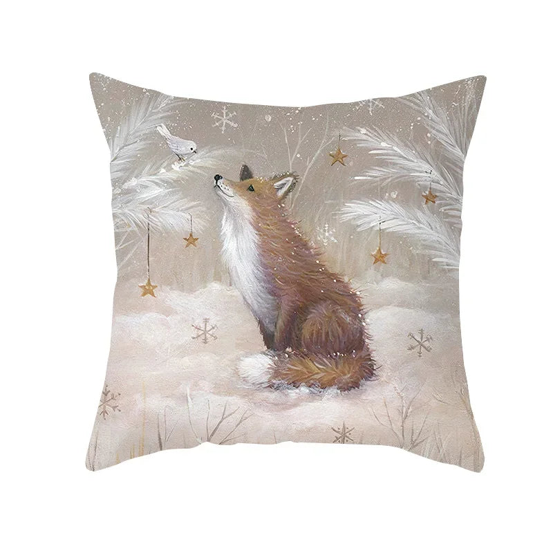 New Years Gifts Christmas Ornaments Pillow Cases Merry Home Decorations Cushion Covers