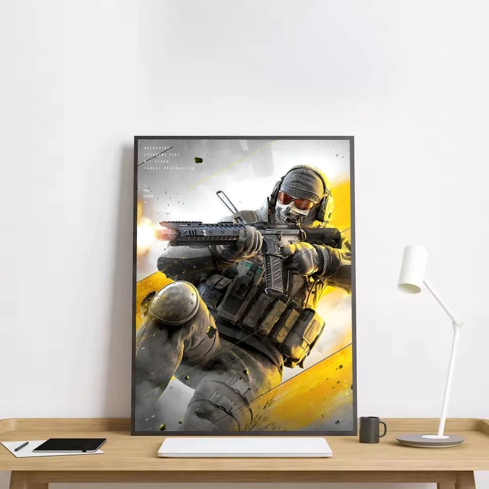 Modern Warfare Call Of Duty Poster HD art sticky wall waterproof home living room bedroom bar aesthetic decoration
