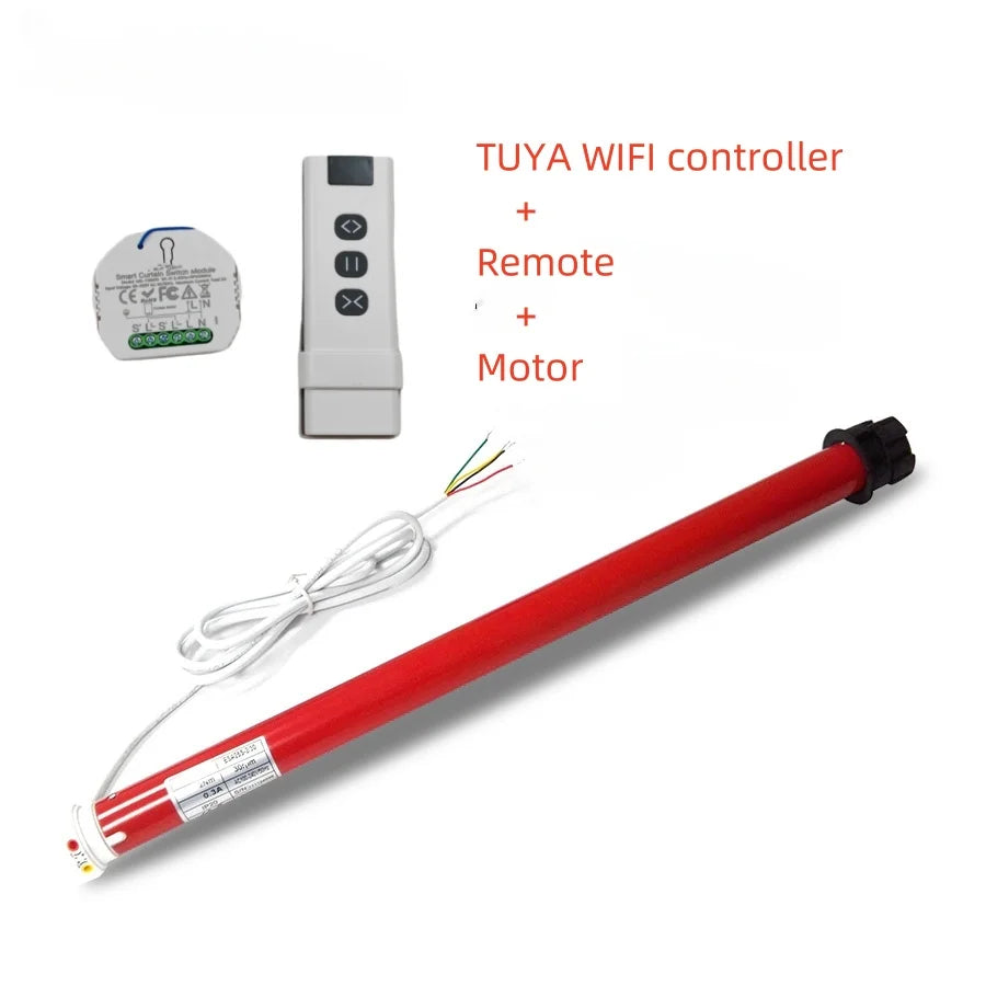 Automatic Electric Roller Curtain Motor for 38mm Tube Blinds Shutter Control by Switch Suit for 100V to 240V