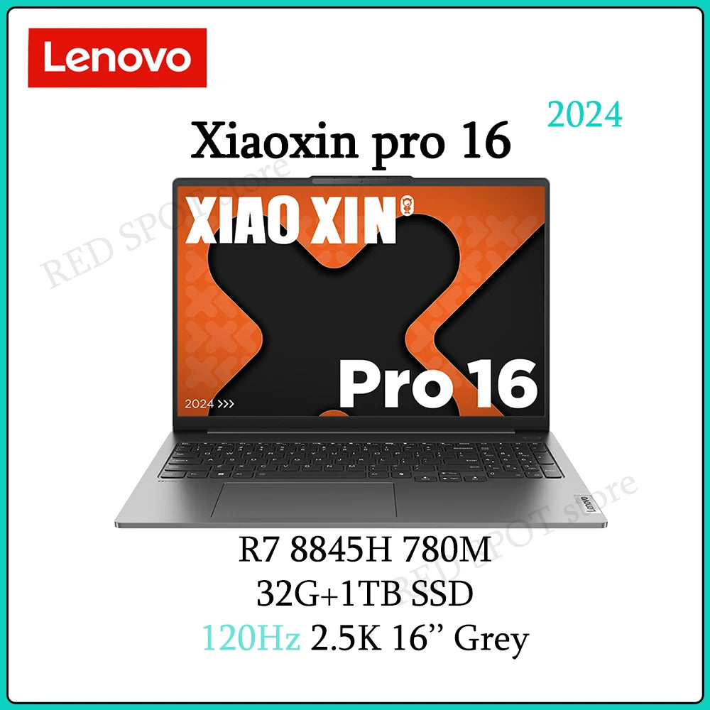 Lenovo Xiaoxin pro 16 2024 AI laptop R7 8845H 780M 32G+1TB 16inch 2.5k 120Hz