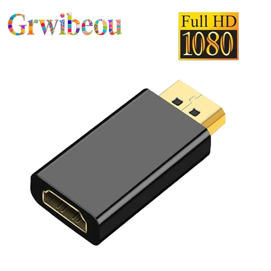 4K DisplayPort to HDMI-compatible Adapter Cable 1080P DP to HDMI-compatible Video Audio Converter For PC TV Laptop Projector