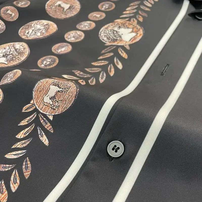 Ropa Hombre Royal Luxury Men Shirt Sets Vintage Pattern Character Printed 2 Piece Hawaiian shirt Suit Casual Oufits Short Sleeve