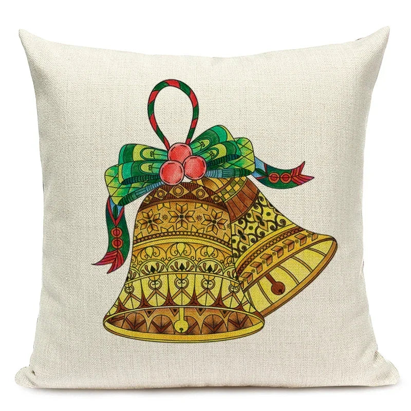 1pcs/SET Christmas Tree Pattern Linen Throw Pillow Case, Decorative Cushion Cover, Car, Home, Sofa Decor, Merry Christmas