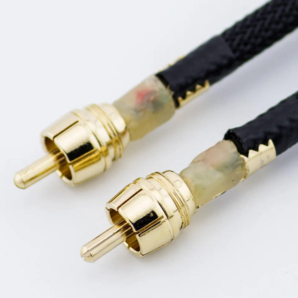 3.5mm Jack To 2RCA OFC Audio Cable Aux To Rca Male HIFI Stereo for Amplifier, Mobile Phone, Computer, Desktop Audio Car Jack