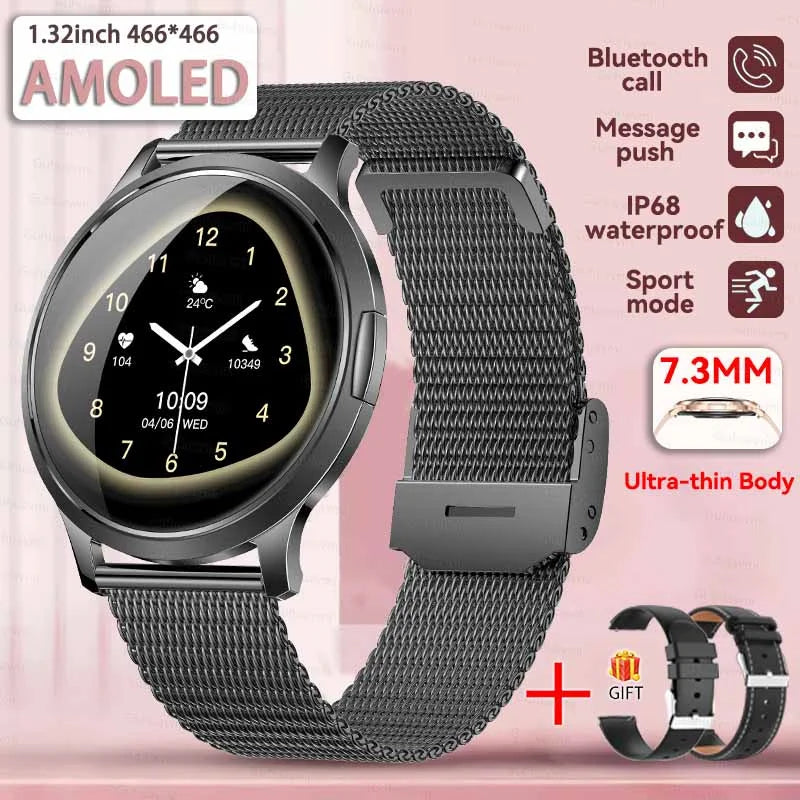 Women's Health Fashion Smart Watch 3D Curved HD Screen Heart rate Bluetooth call Sports Fitness Bracelet Light luxury SmartWatch