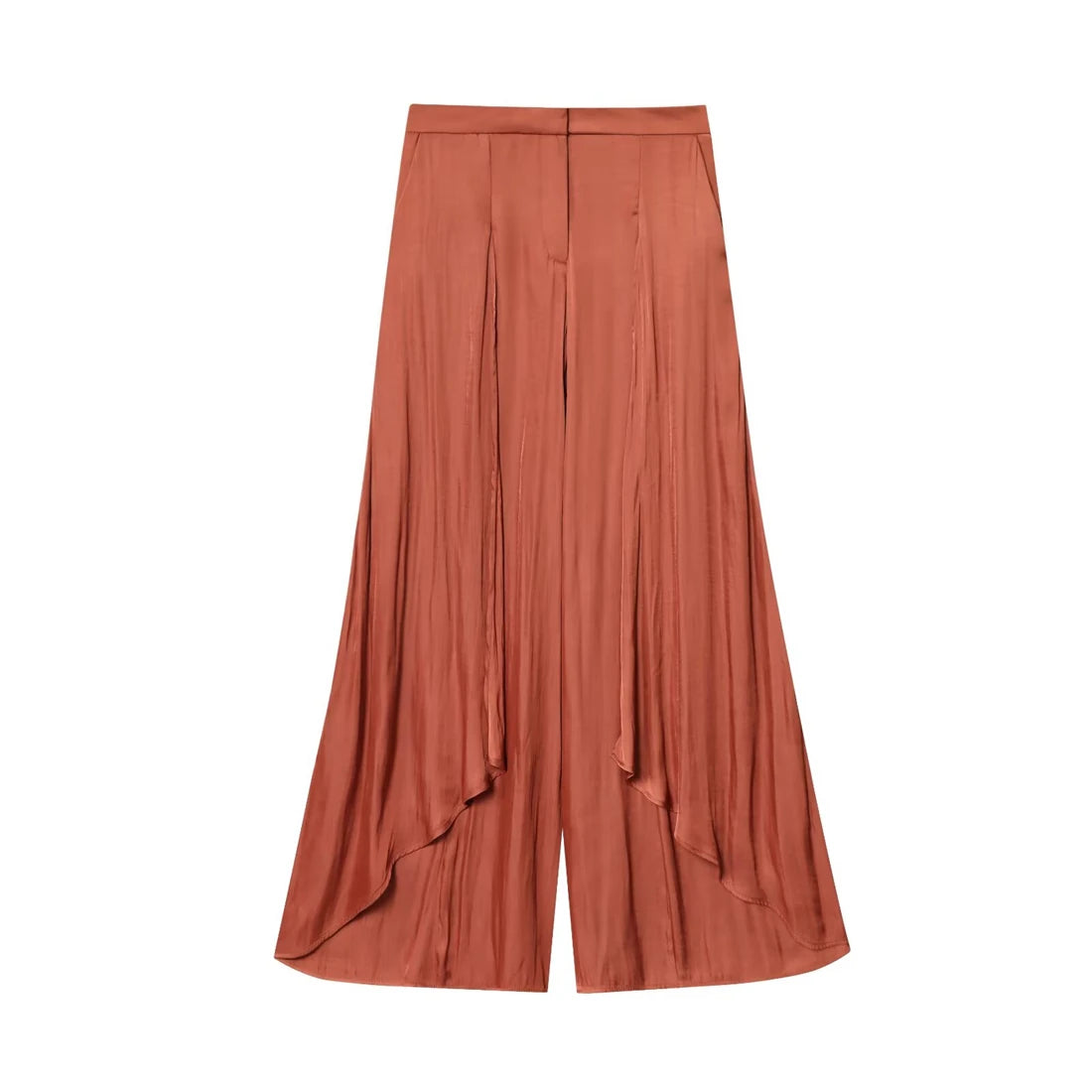 Women's Ruffled Drapey Wide-Leg Pants Comfortable Casual Wear New Arrival Fall 2025 Collection
